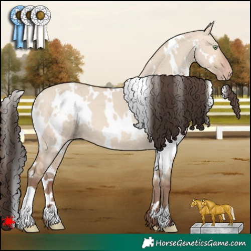 Horse Color:White Spotted Amber Champagne Dun 