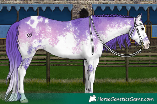 Horse Color:Watercolor White Spotted Blue Onyx Sabino Splash Blanket