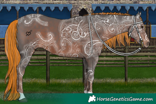 Horse Color:Painted Liver Chestnut Ice 