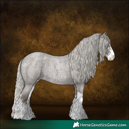 Horse Color:Silver Smoky Blue Roan Sabino 