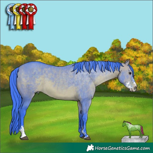 Horse Color:Watercolor Bay Dun Sabino 