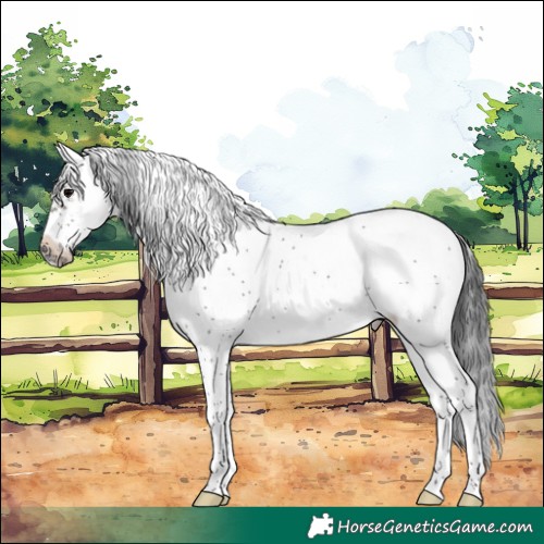 Horse Color:Grullo Sabino Frame Rabicano 