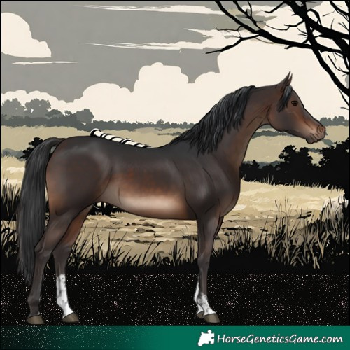 Horse Color:Brown Sabino