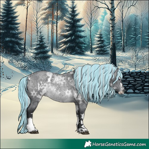 Horse Color:Painted White Spotted Silver Brown Chinchilla Ice Roan Splash Rabicano 