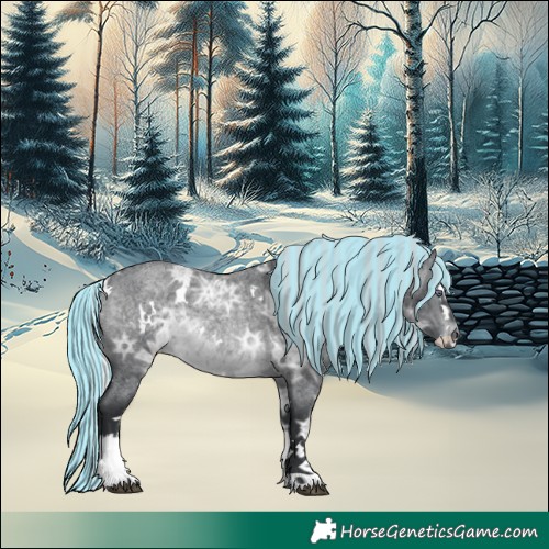 Horse Color:Painted White Spotted Silver Brown Chinchilla Ice Roan Splash Rabicano 