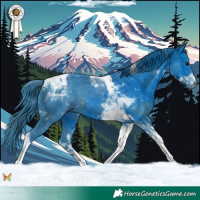 Horse Color:Watercolor Black Tobiano 