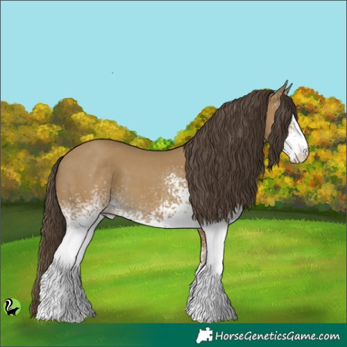 Horse Color:White Spotted Classic Cream Champagne Tobiano 