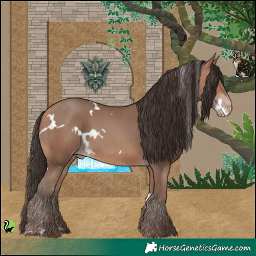 Horse Color:White Spotted Sable Champagne 