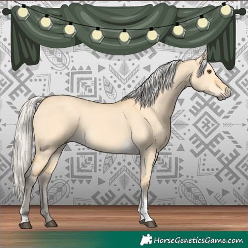 Horse Color:Silver Buckskin Dun Tobiano 