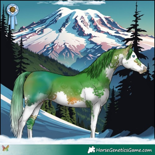 Horse Color:Watercolor Bay Splash Tobiano 
