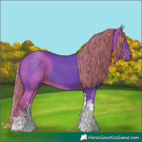 Horse Color:Watercolor White Spotted Liver Chestnut Tobiano 