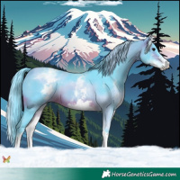 Horse Color:Watercolor White Spotted Brown Tobiano 