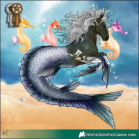 Horse Color:Watercolor Midnight Bay Tobiano 