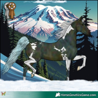 Horse Color:Watercolor Midnight Bay Tobiano