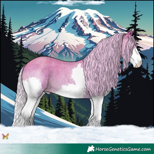 Horse Color:Watercolor Silver Classic Champagne Roan Splash 