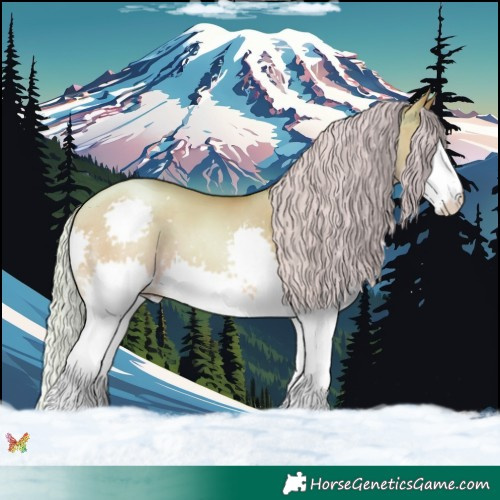 Horse Color:Watercolor Silver Amber Cream Champagne Pearl Dun Splash Tobiano 