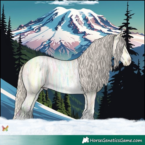 Horse Color:Silver Buckskin Ice Dun Sabino 