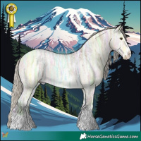Horse Color:Silver Buckskin Ice Dun Sabino