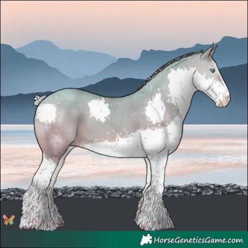 Horse Color:Watercolor Silver Sable Champagne Splash Tobiano 