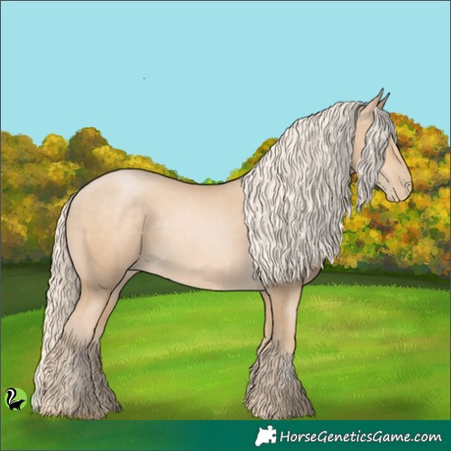 Horse Color:White Spotted Palomino Pearl 