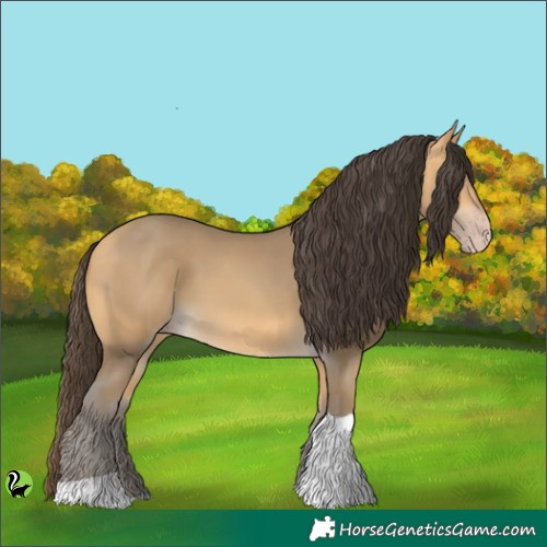 Horse Color:White Spotted Sable Cream Champagne Tobiano 