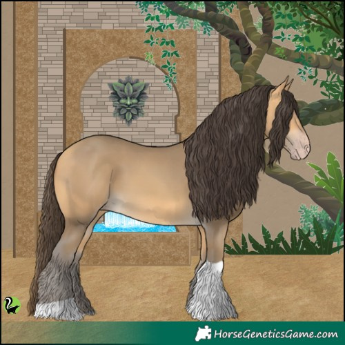 Horse Color:White Spotted Sable Cream Champagne Tobiano 