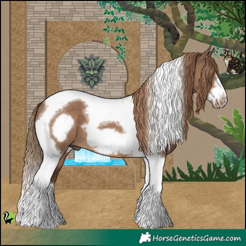 Horse Color:Liver Red Dun Tobiano Frame 