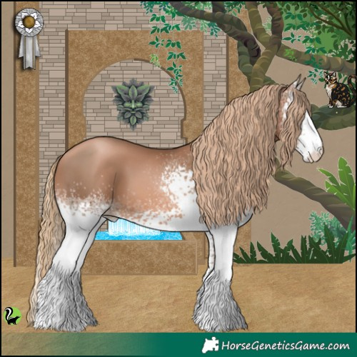 Horse Color:White Spotted Liver Chestnut Pearl 