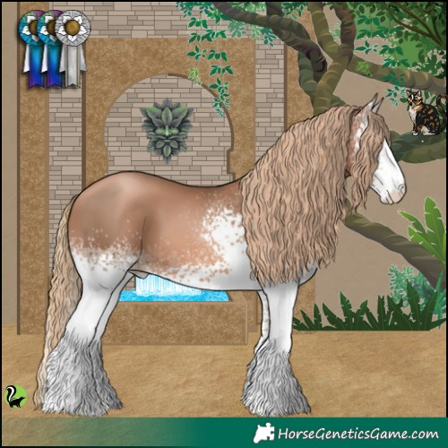 Horse Color:White Spotted Liver Chestnut Pearl 