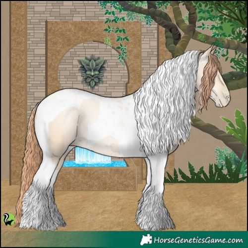 Horse Color:Classic Cream Champagne Pearl Tobiano 