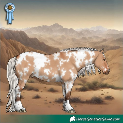 Horse Color:White Spotted Silver Bay Dun 