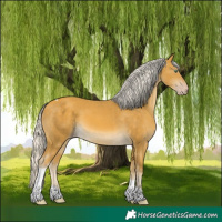 Horse Color:Silver Sable Cream Champagne Tobiano 