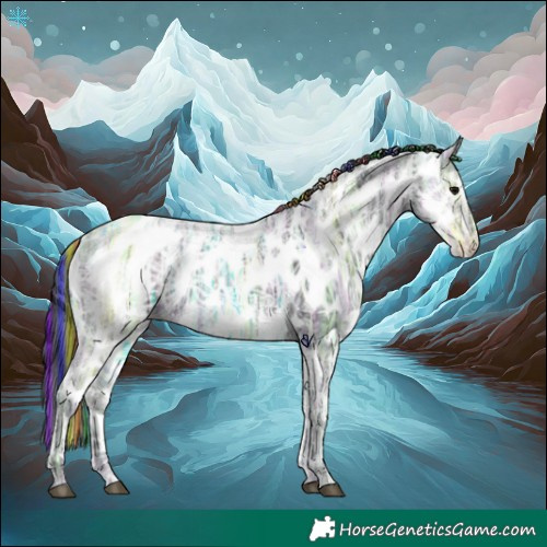 Horse Color:Painted Black Ice Appaloosa 