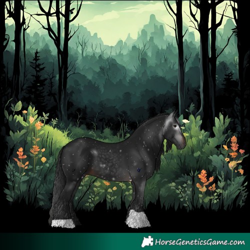 Horse Color:Gray Brown Tobiano