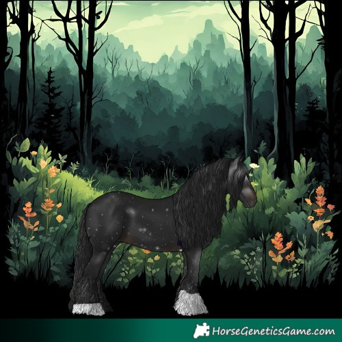 Horse Color:Gray Brown Tobiano 