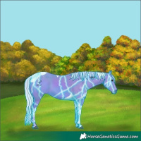Horse Color:Thunderstruck Watercolor Silver Bay Tobiano