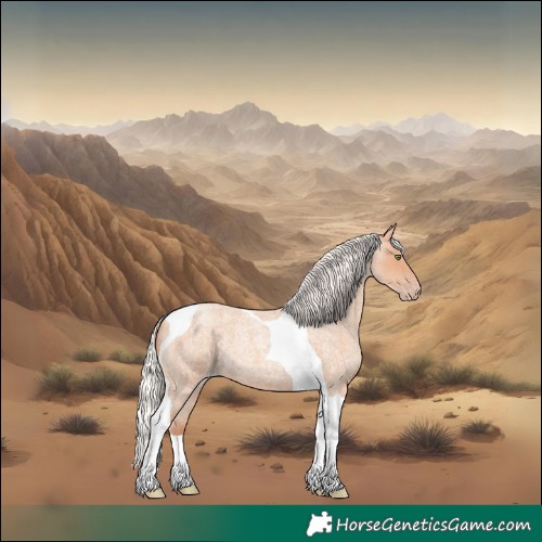 Horse Color:Silver Amber Champagne Roan Tobiano 