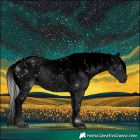 Horse Color:Void White Spotted Silver Buckskin Ice Snowdrop Mushroom Varnish 