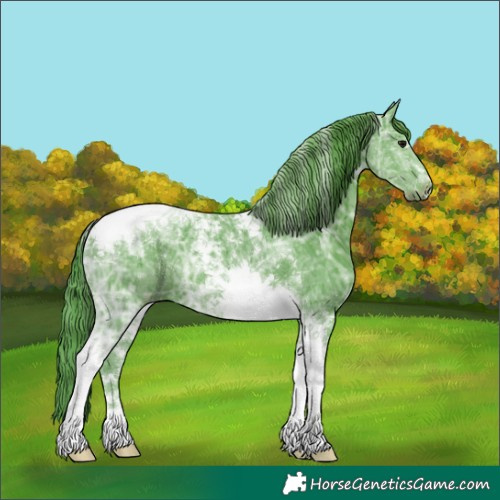 Horse Color:Watercolor Smoky Black Ice Tobiano 
