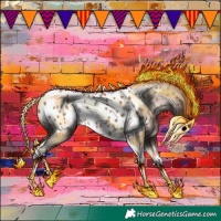 Horse Color:Classic Champagne Tobiano Appaloosa