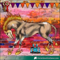 Horse Color:Amber Champagne Tobiano 