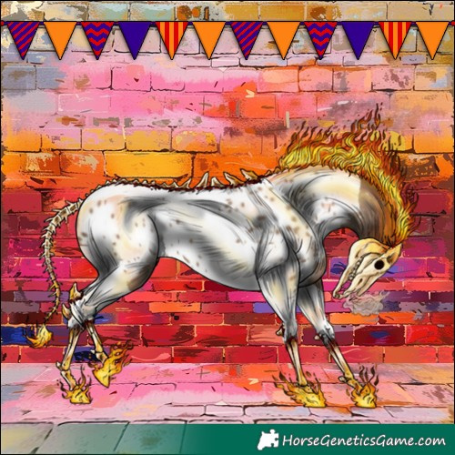 Horse Color:Classic Champagne Tobiano Appaloosa 