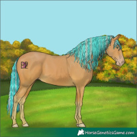 Horse Color:Painted Watercolor Silver Amber Cream Champagne 