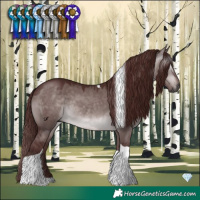 Horse Color:Gray Platinum Chocolate Brown Dun Tobiano 