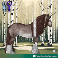 Horse Color:Gray Platinum Chocolate Brown Dun Tobiano 