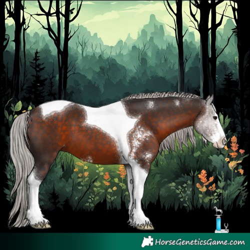 Horse Color:Silver Brown Sabino Tobiano 
