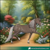 Horse Color:Silver Black 