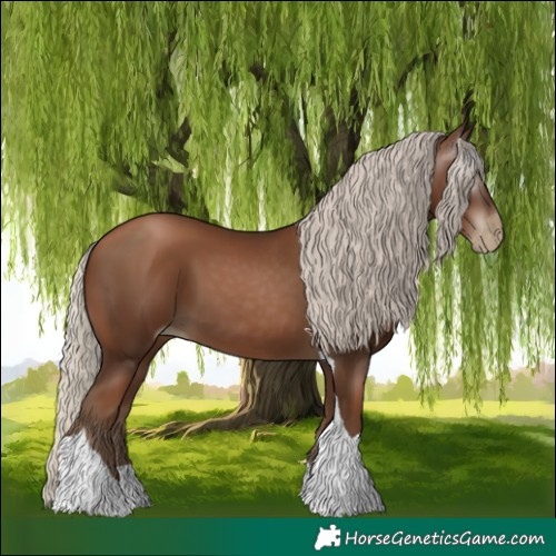 Horse Color:Gray Silver Black Pearl Tobiano 