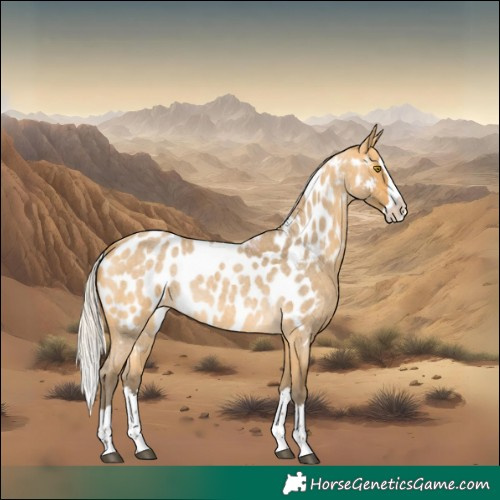 Horse Color:Silver Buckskin Roan Splash Near Leopard 