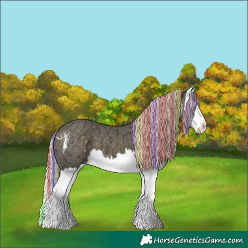 Horse Color:Painted Silver Buckskin Ice Sabino Splash 